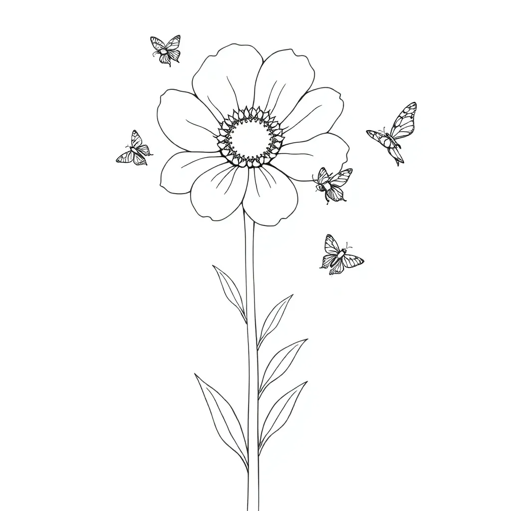 Flower coloring page