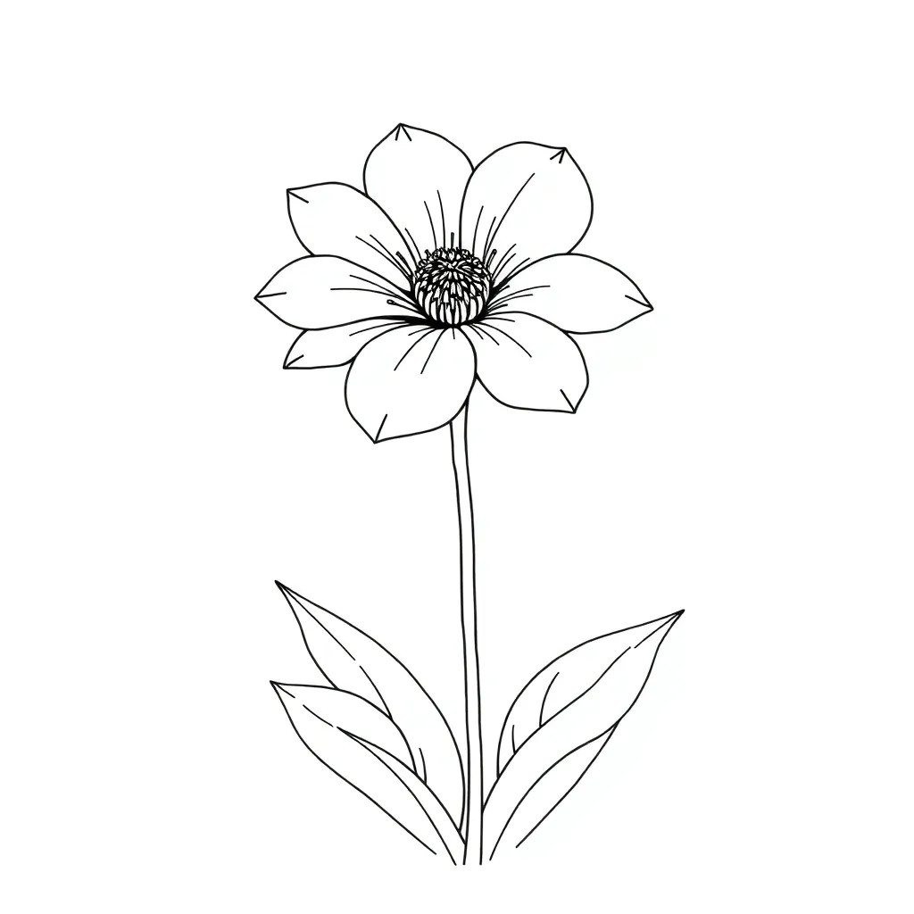 Flower coloring page
