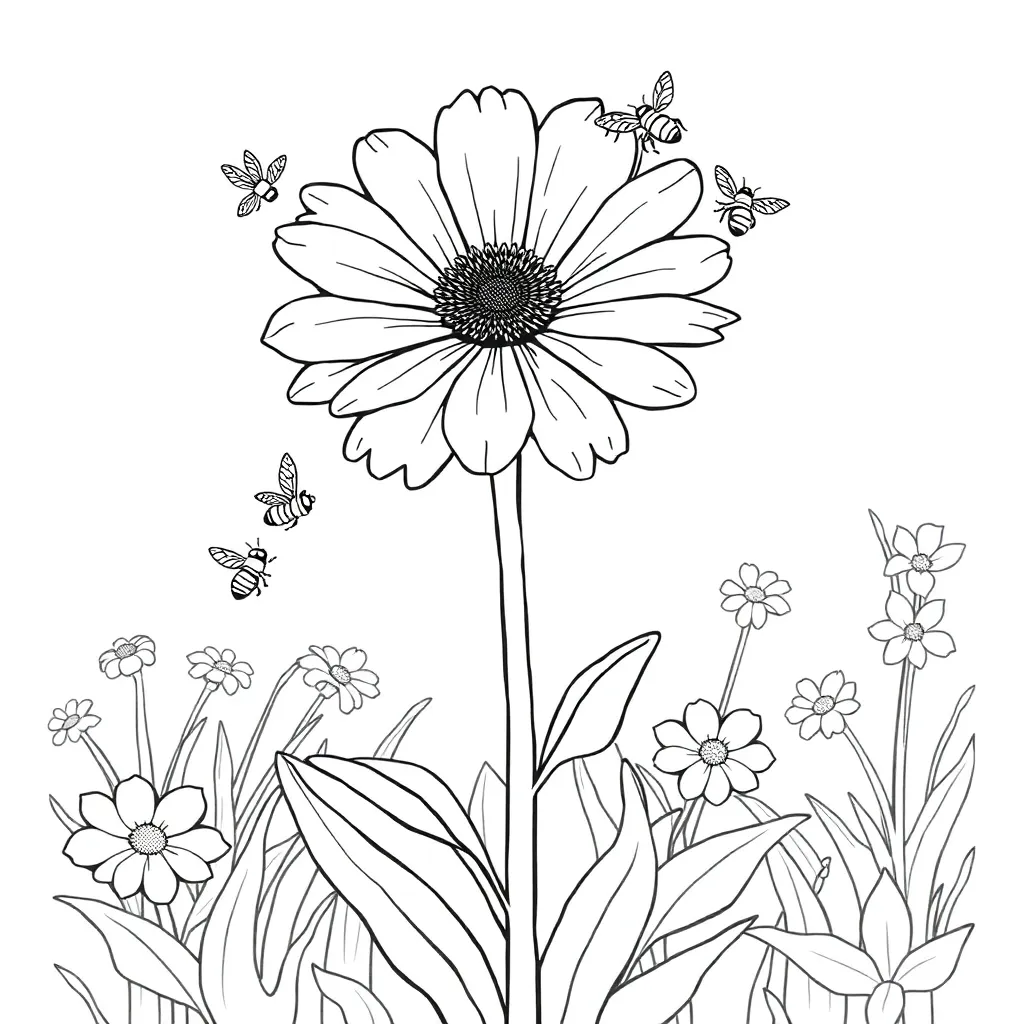Flower coloring page