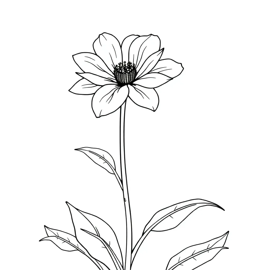 Flower coloring page