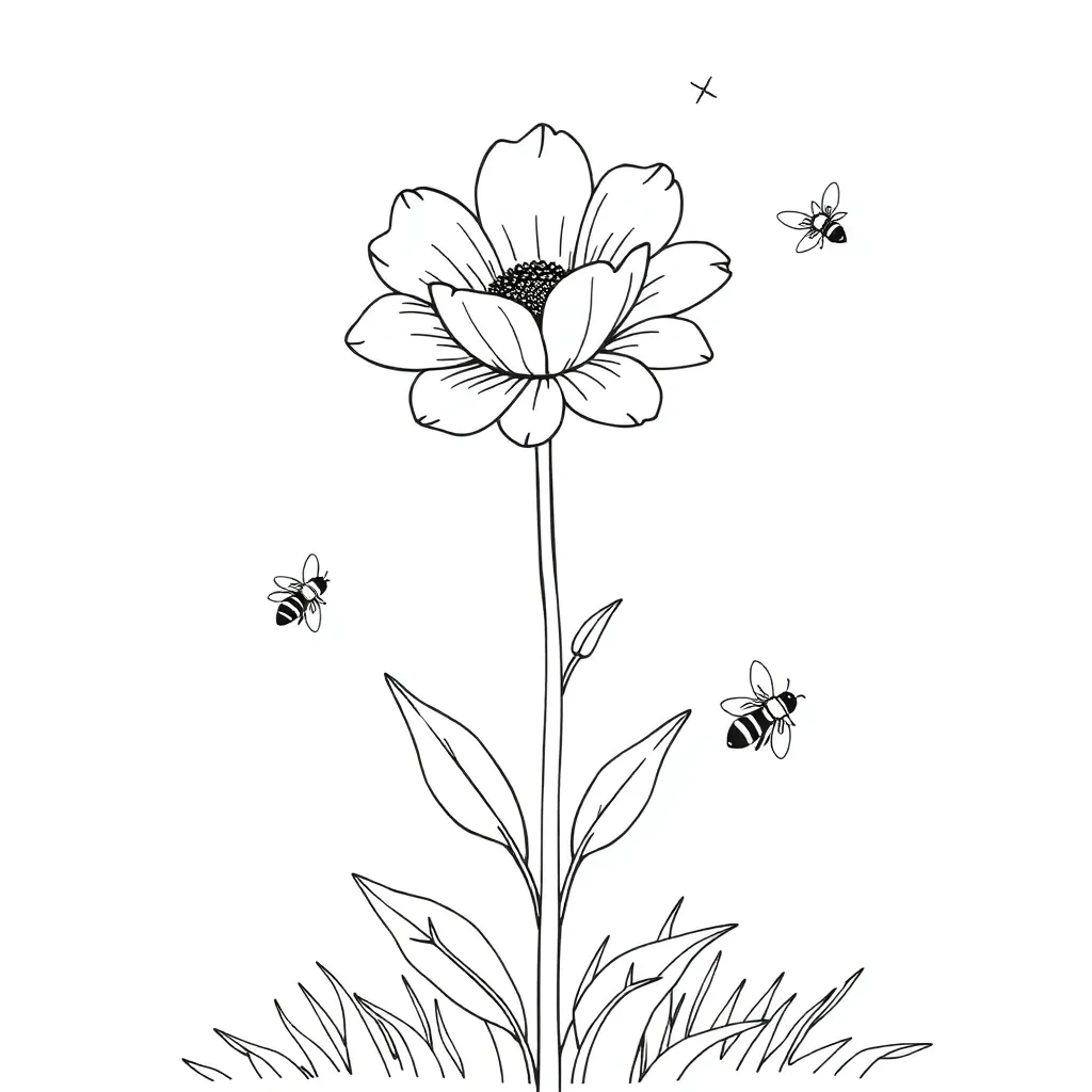 Flower coloring page