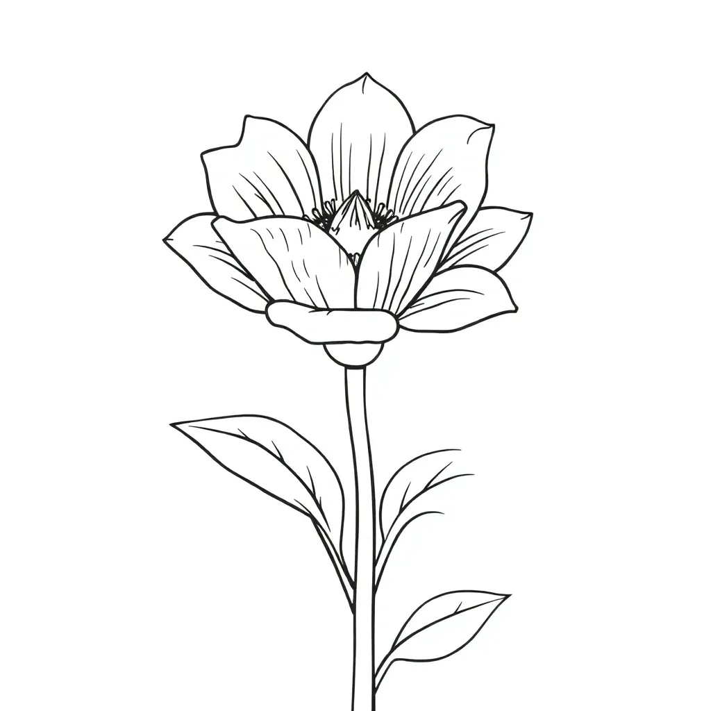 Flower coloring page