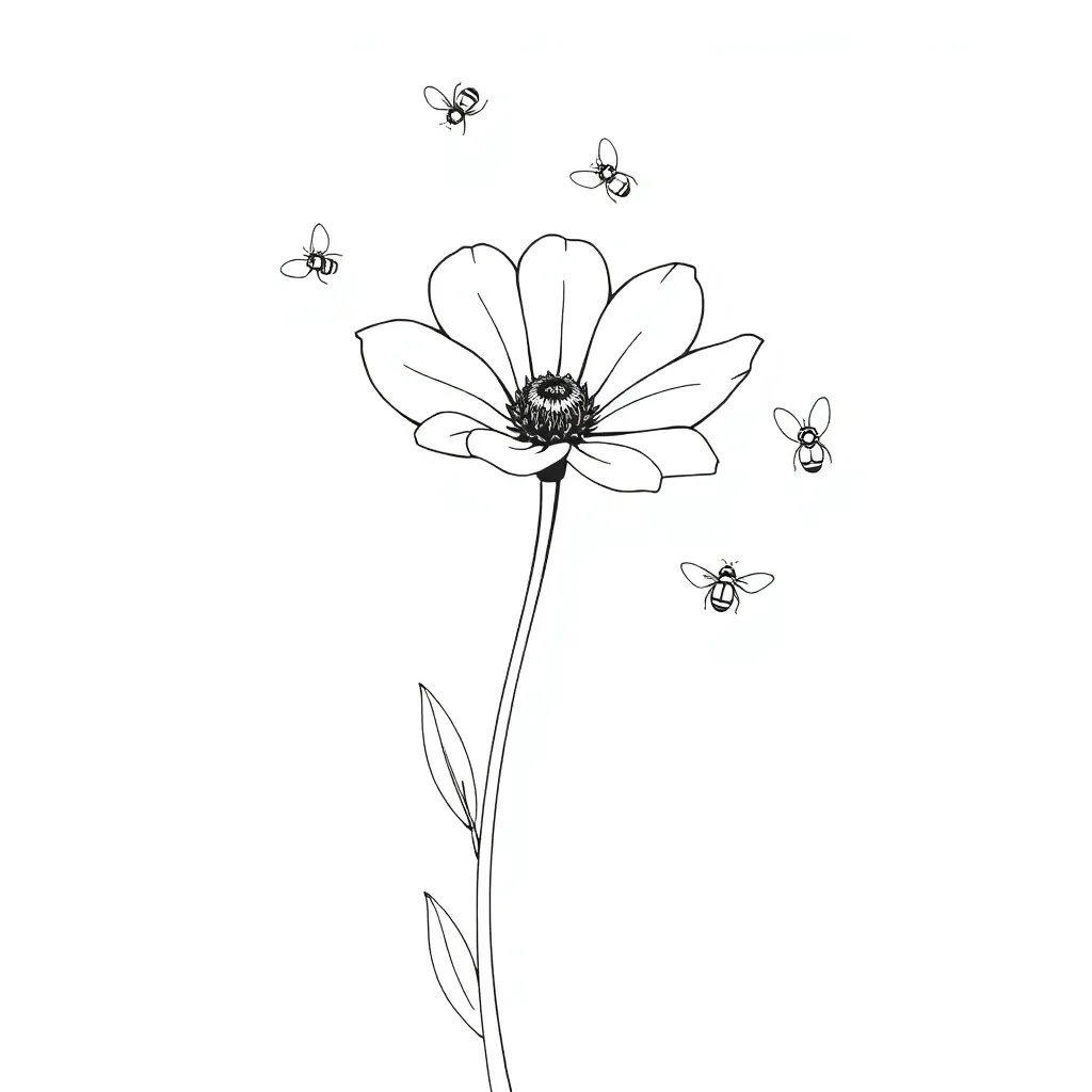 Flower coloring page