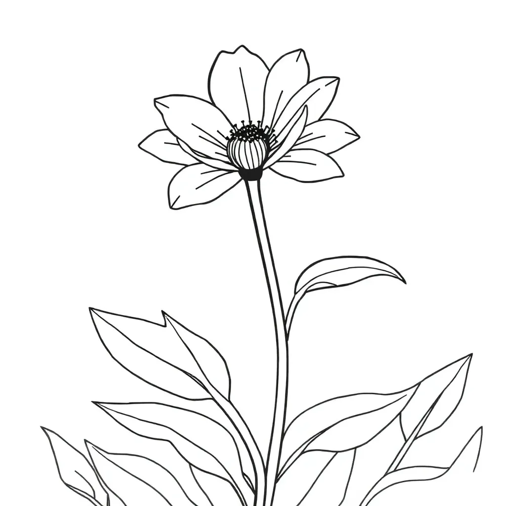 Flower coloring page