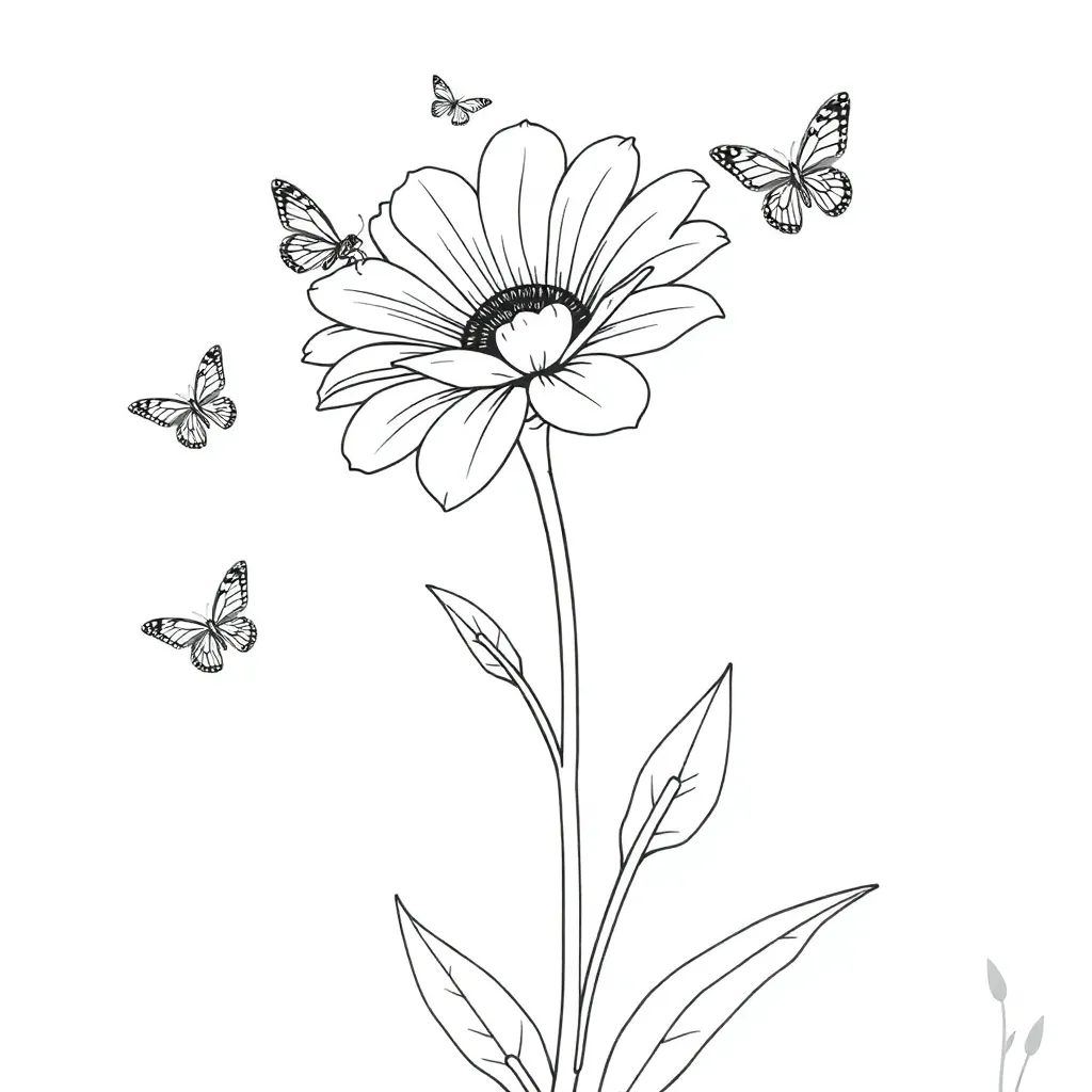Flower coloring page