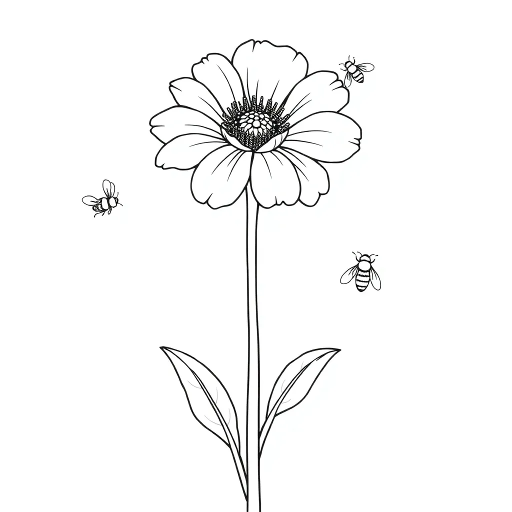 Flower coloring page