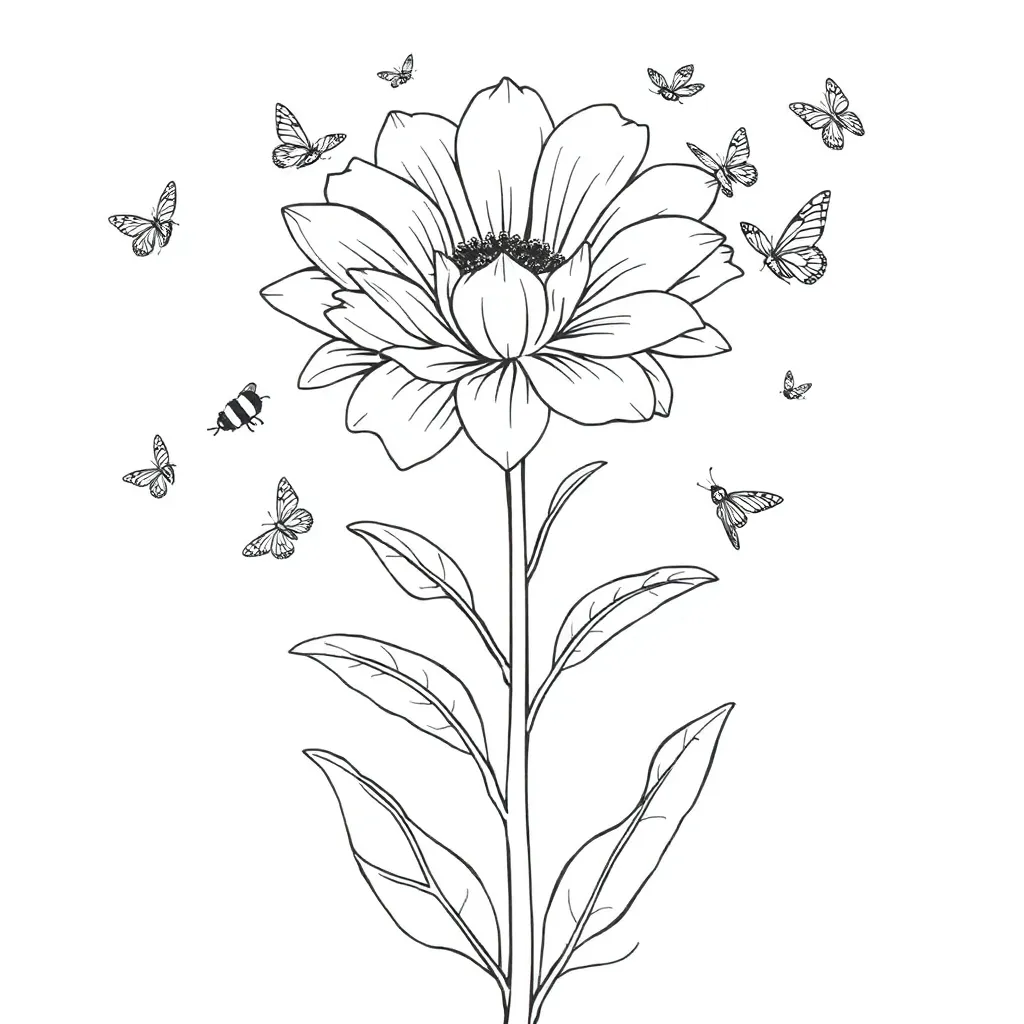 Flower coloring page