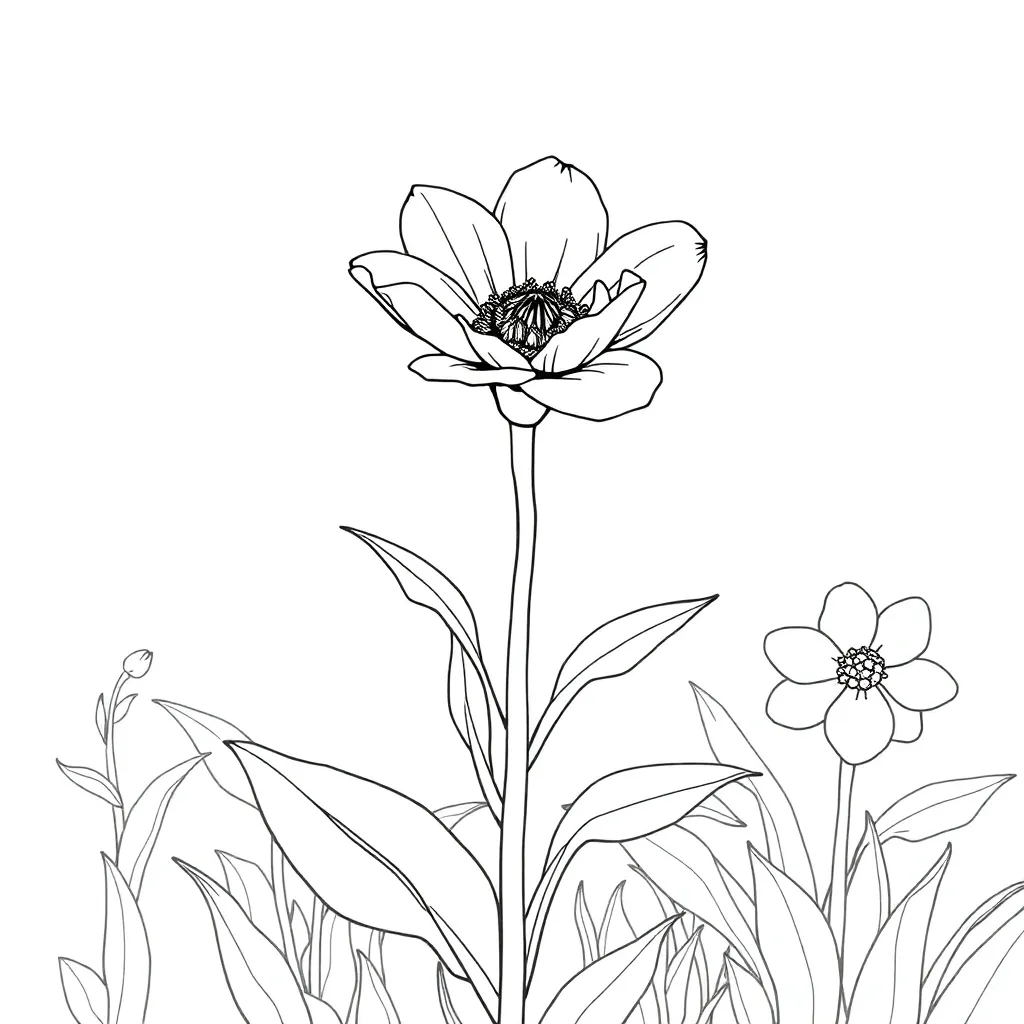 Flower coloring page