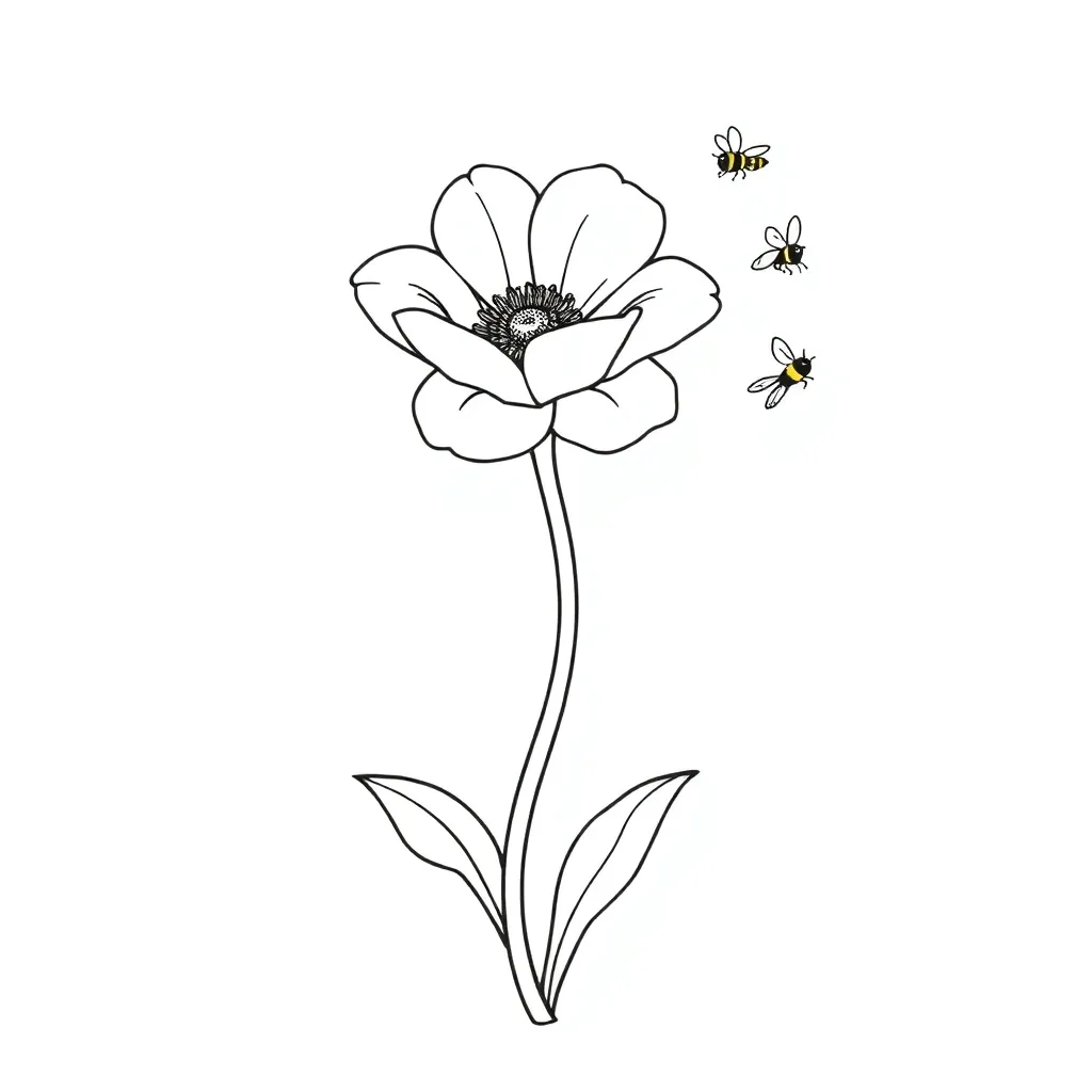Flower coloring page