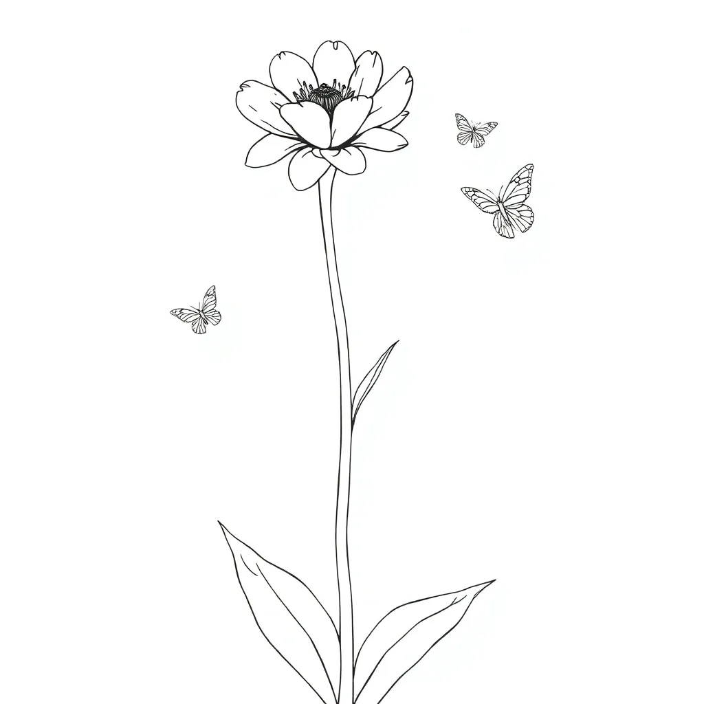 Flower coloring page