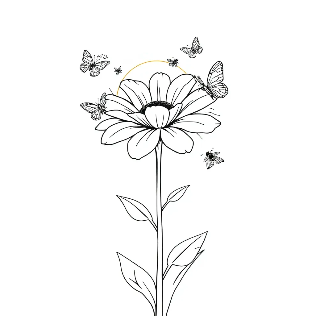 Flower coloring page