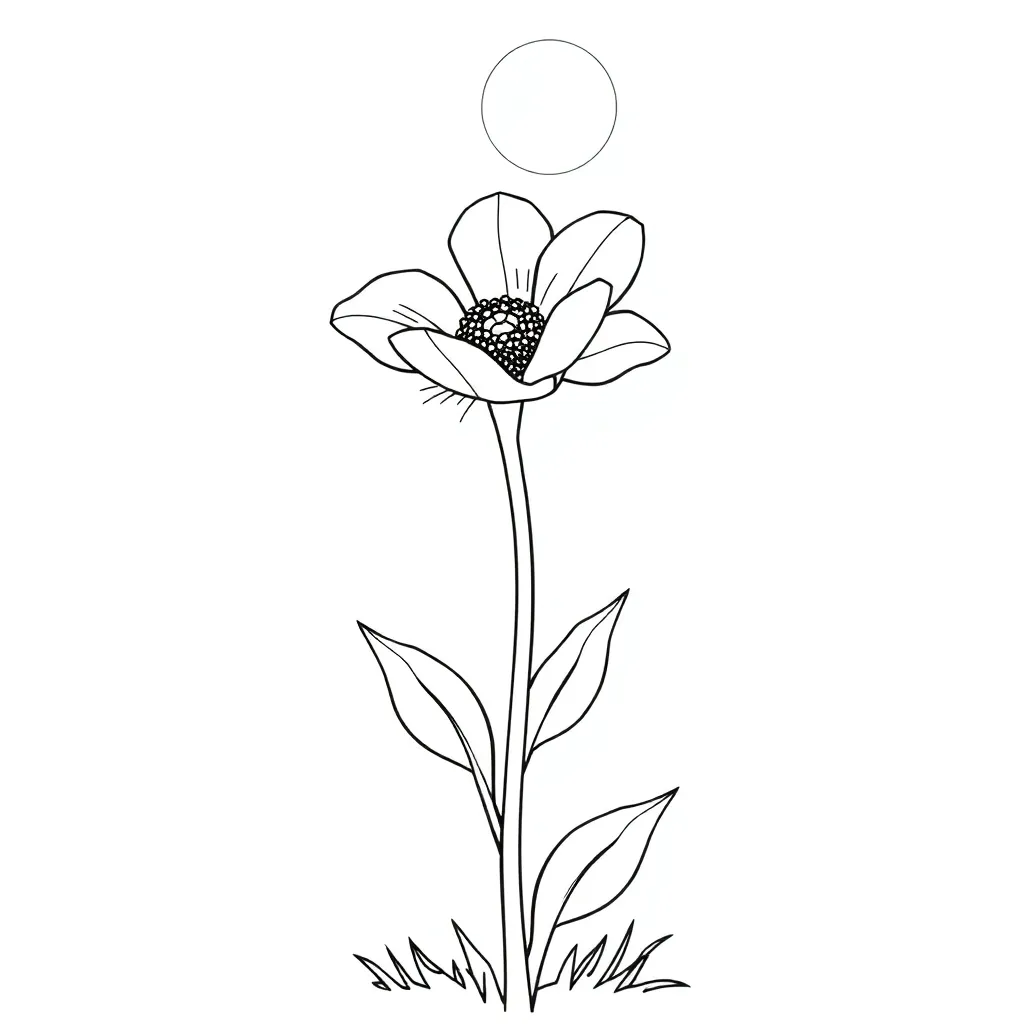 Flower coloring page