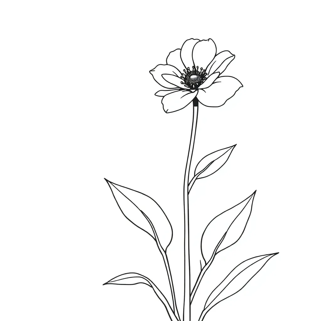 Flower coloring page