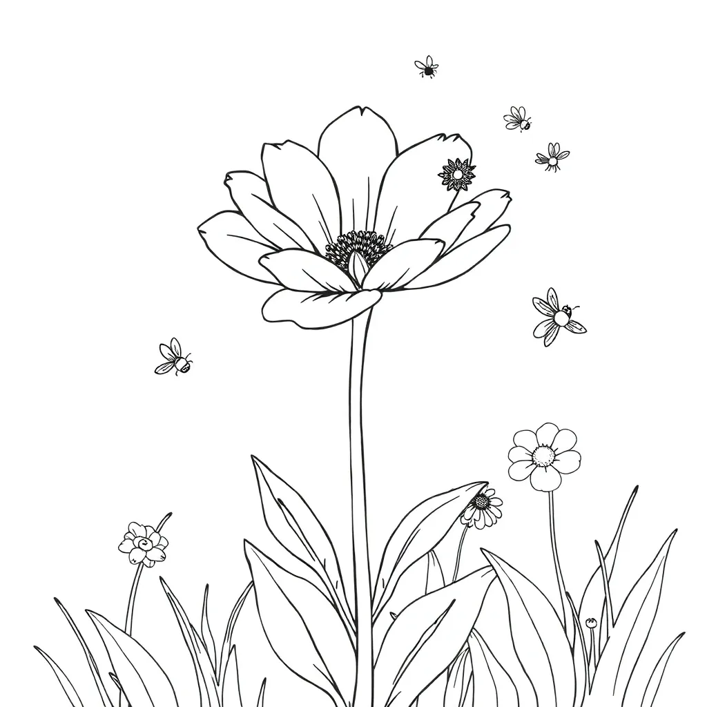 Flower coloring page