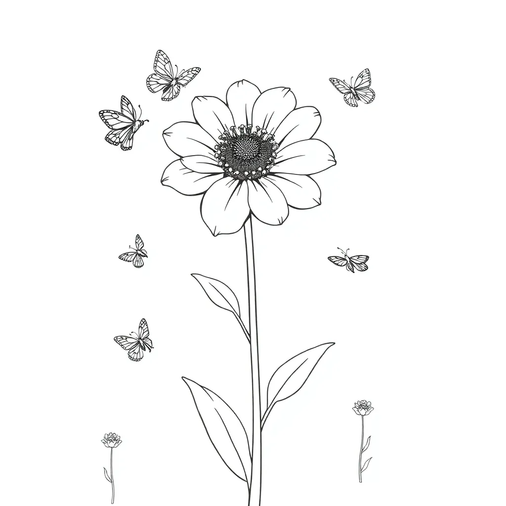Flower coloring page