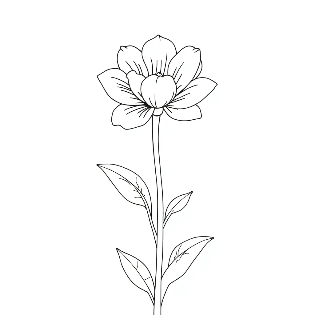 Flower coloring page