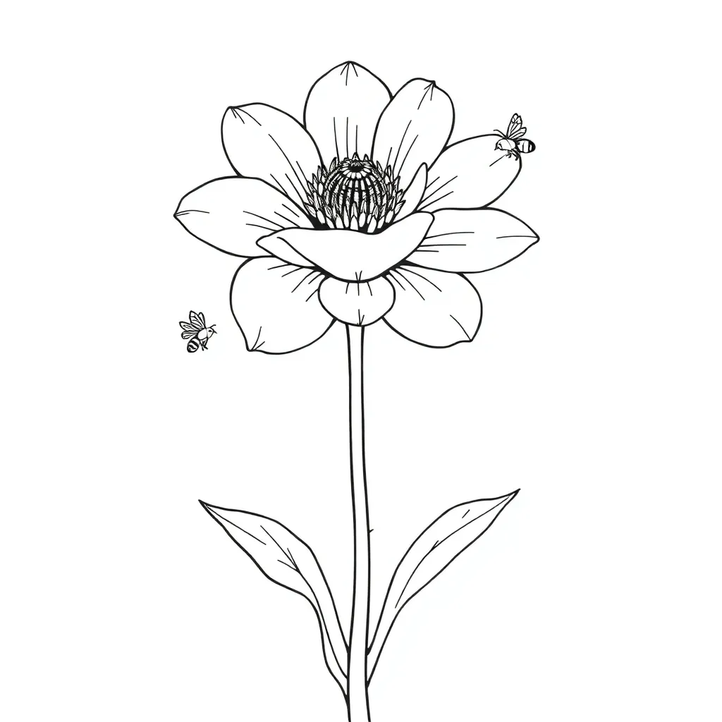 Flower coloring page