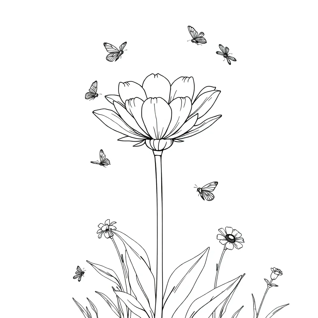 Flower coloring page