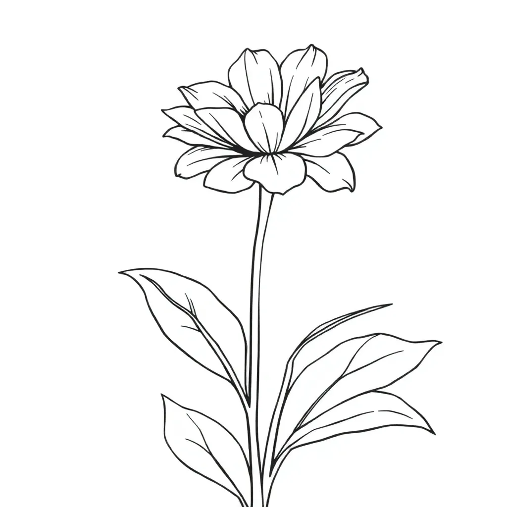 Flower coloring page