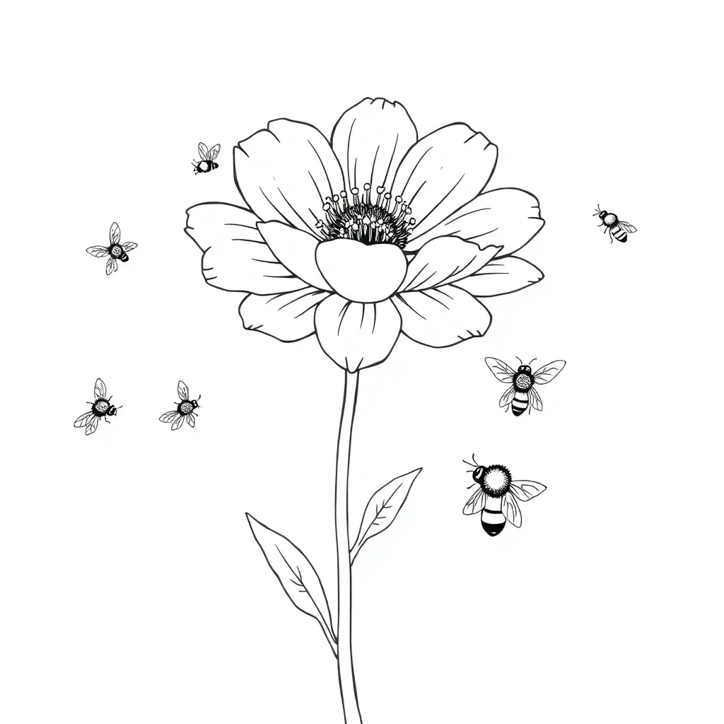 Flower coloring page
