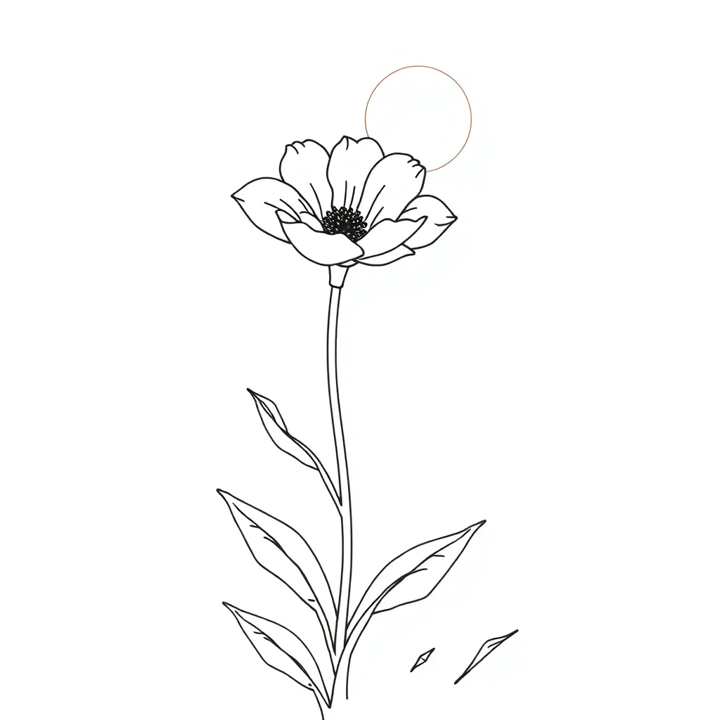Flower coloring page