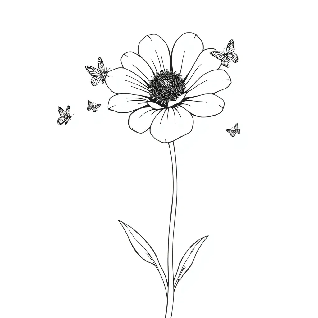 Flower coloring page