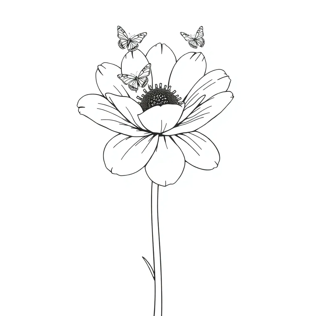Flower coloring page