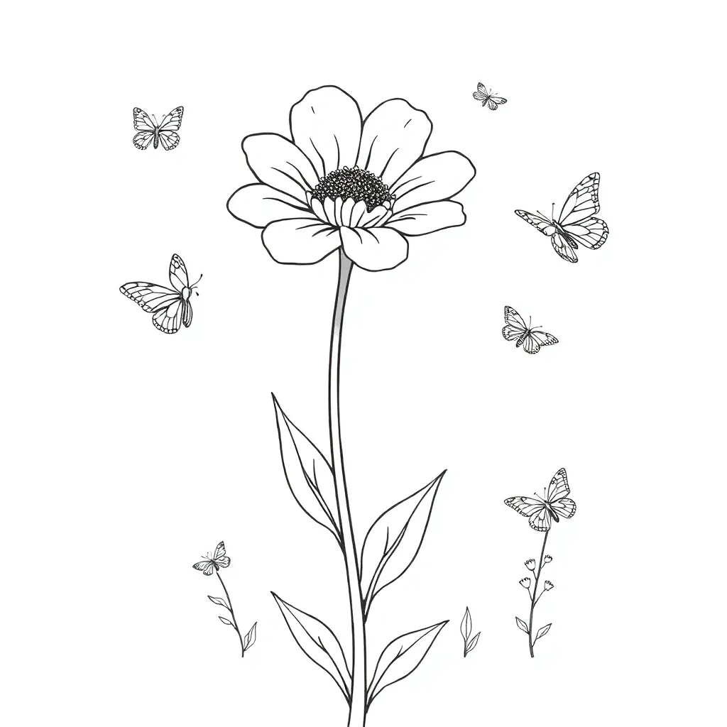 Flower coloring page
