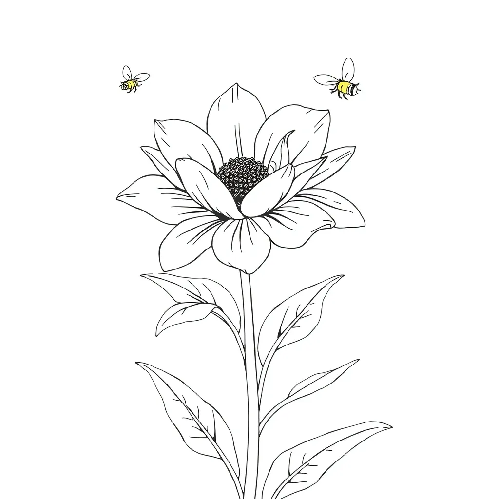Flower coloring page