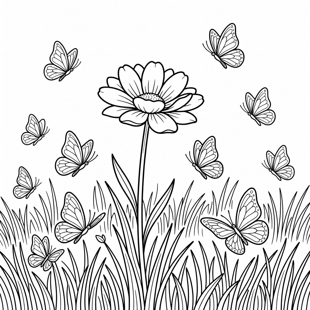 Flower coloring page