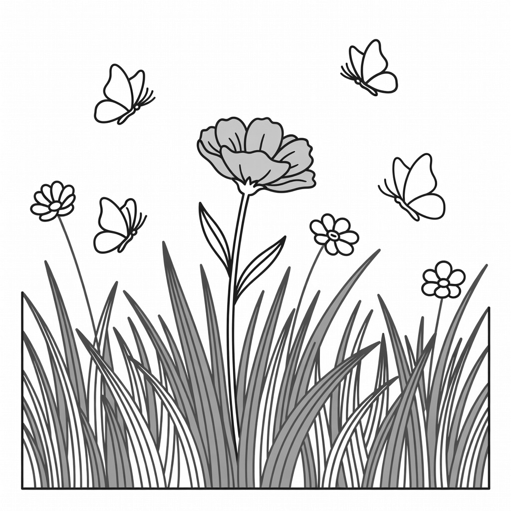 Flower coloring page