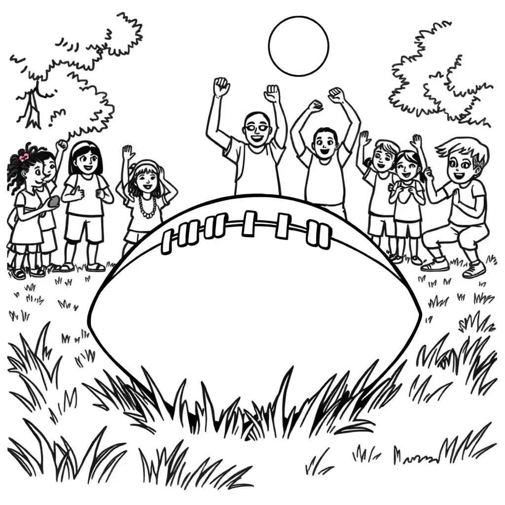 Football coloring page