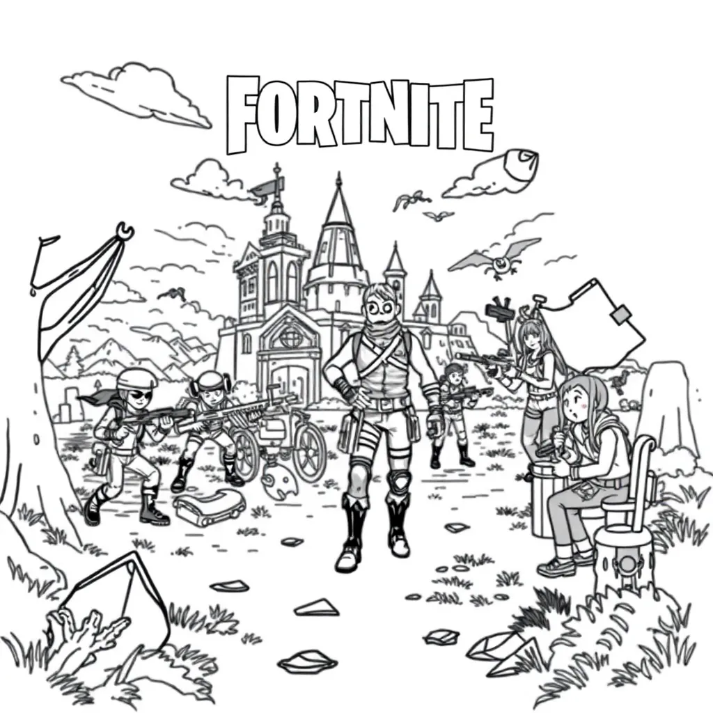 Fortnite coloring page