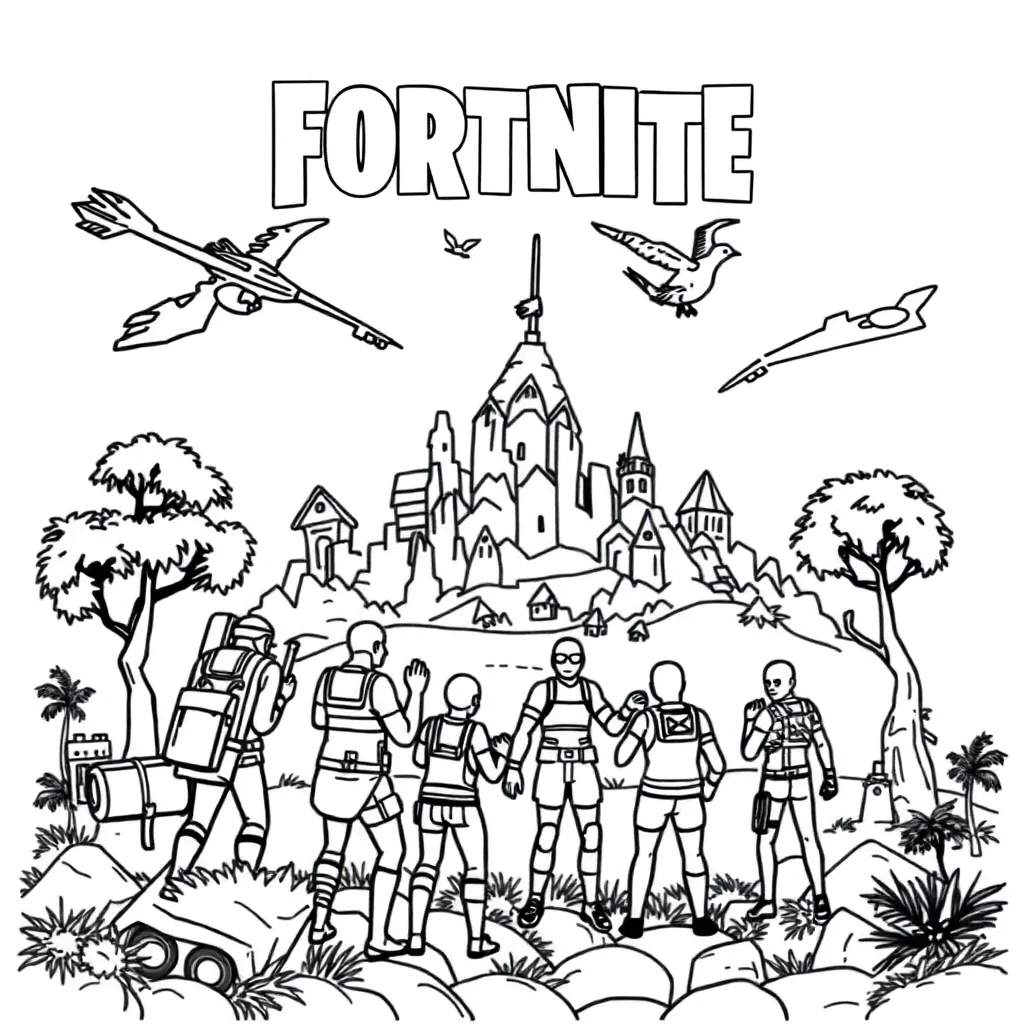 Fortnite coloring page