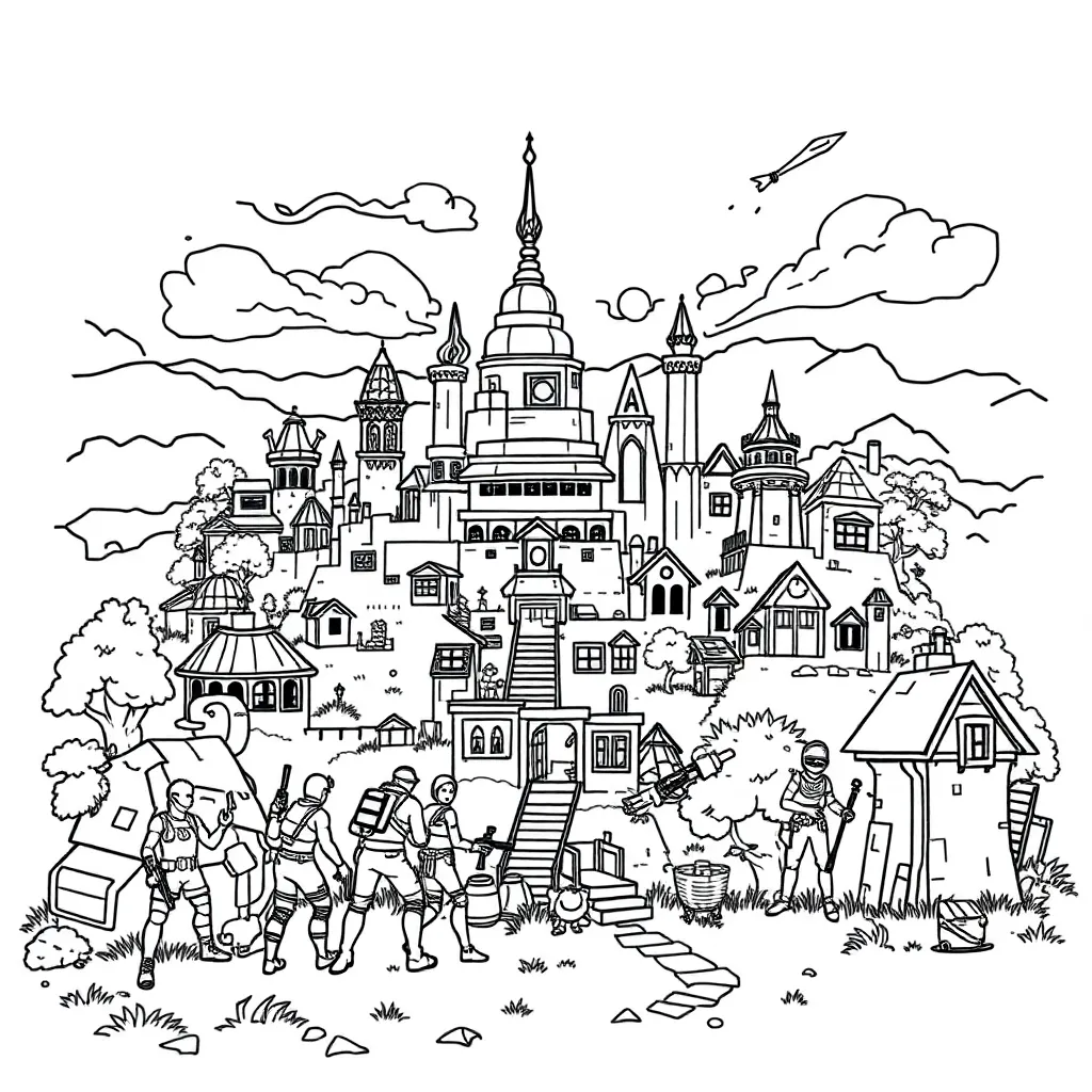Fortnite coloring page