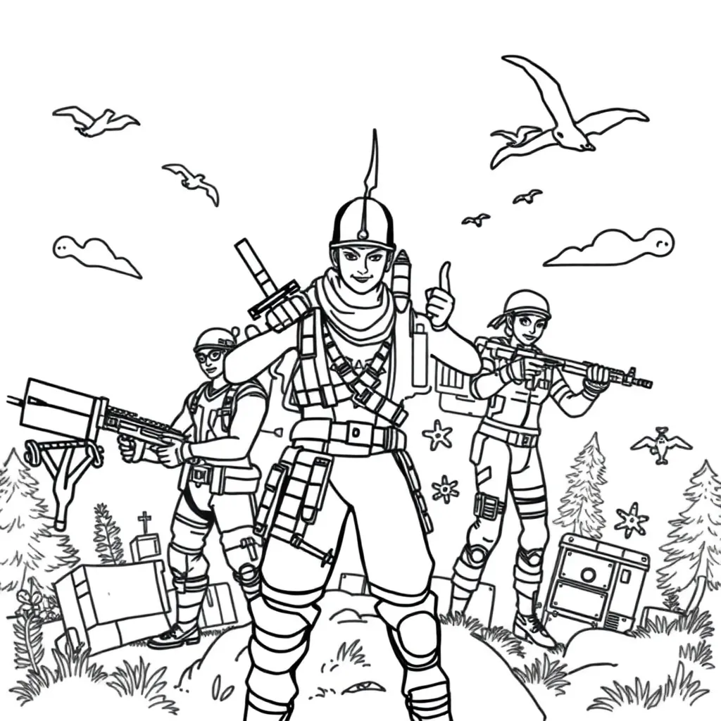 Fortnite coloring page
