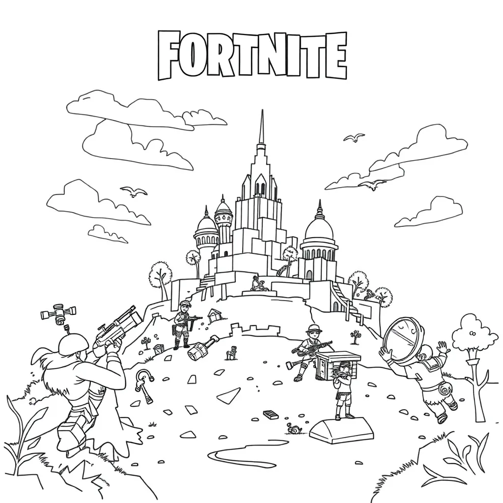 Fortnite coloring page