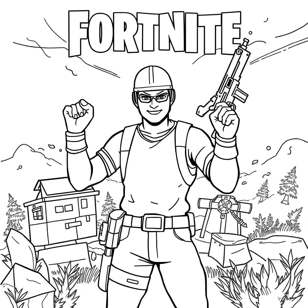 Fortnite coloring page