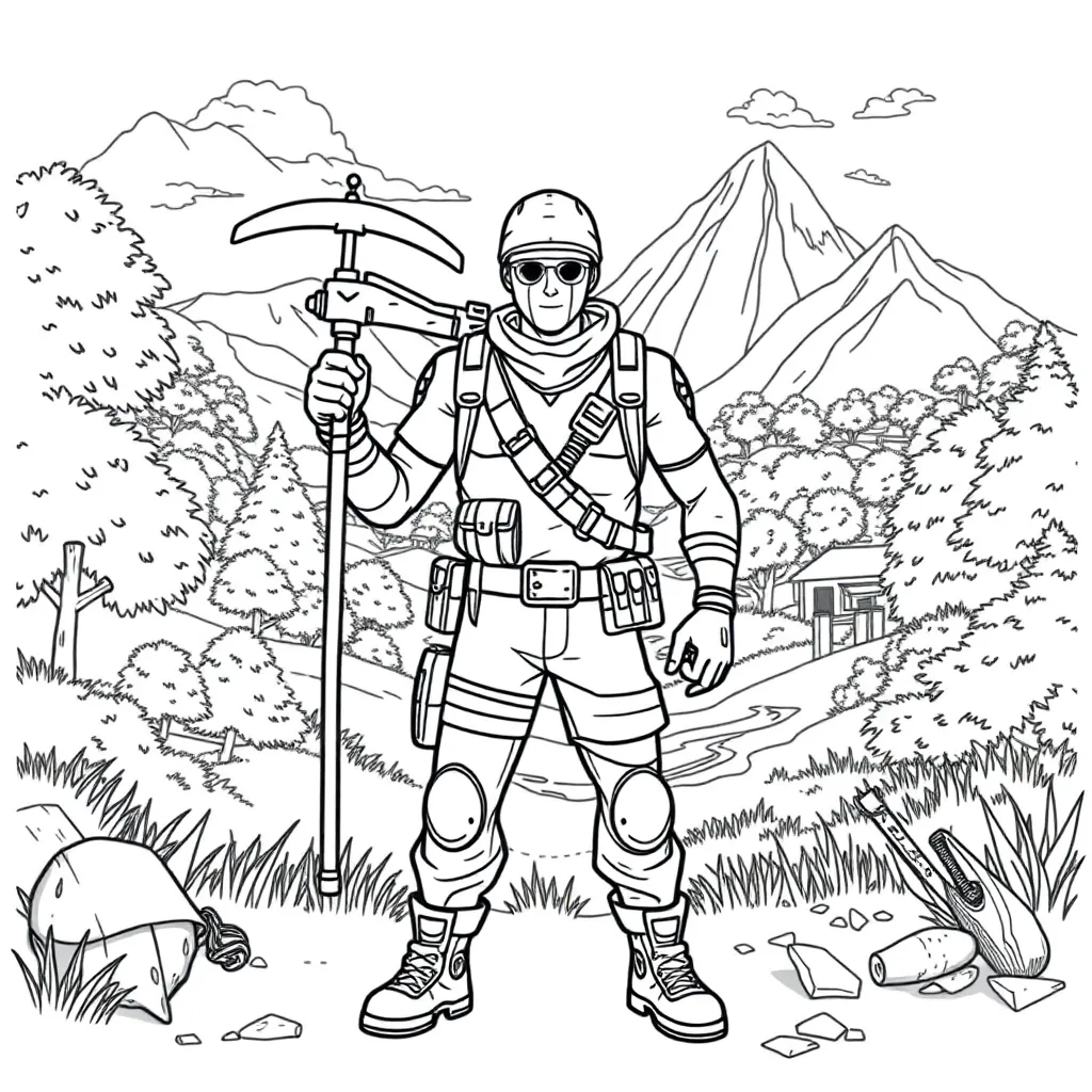 Fortnite coloring page