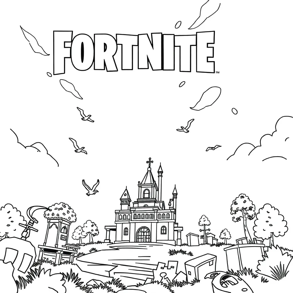 Fortnite coloring page