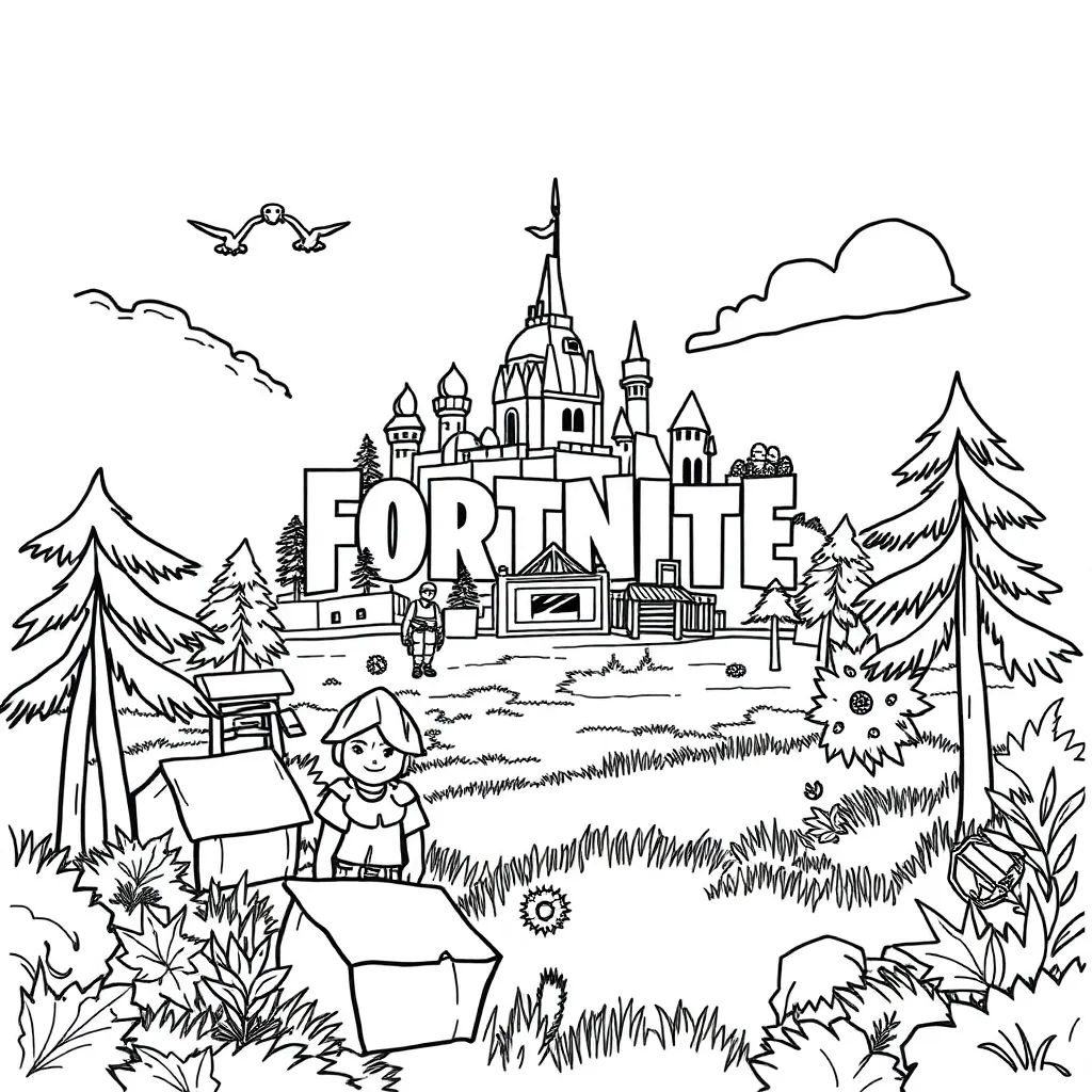 Fortnite coloring page
