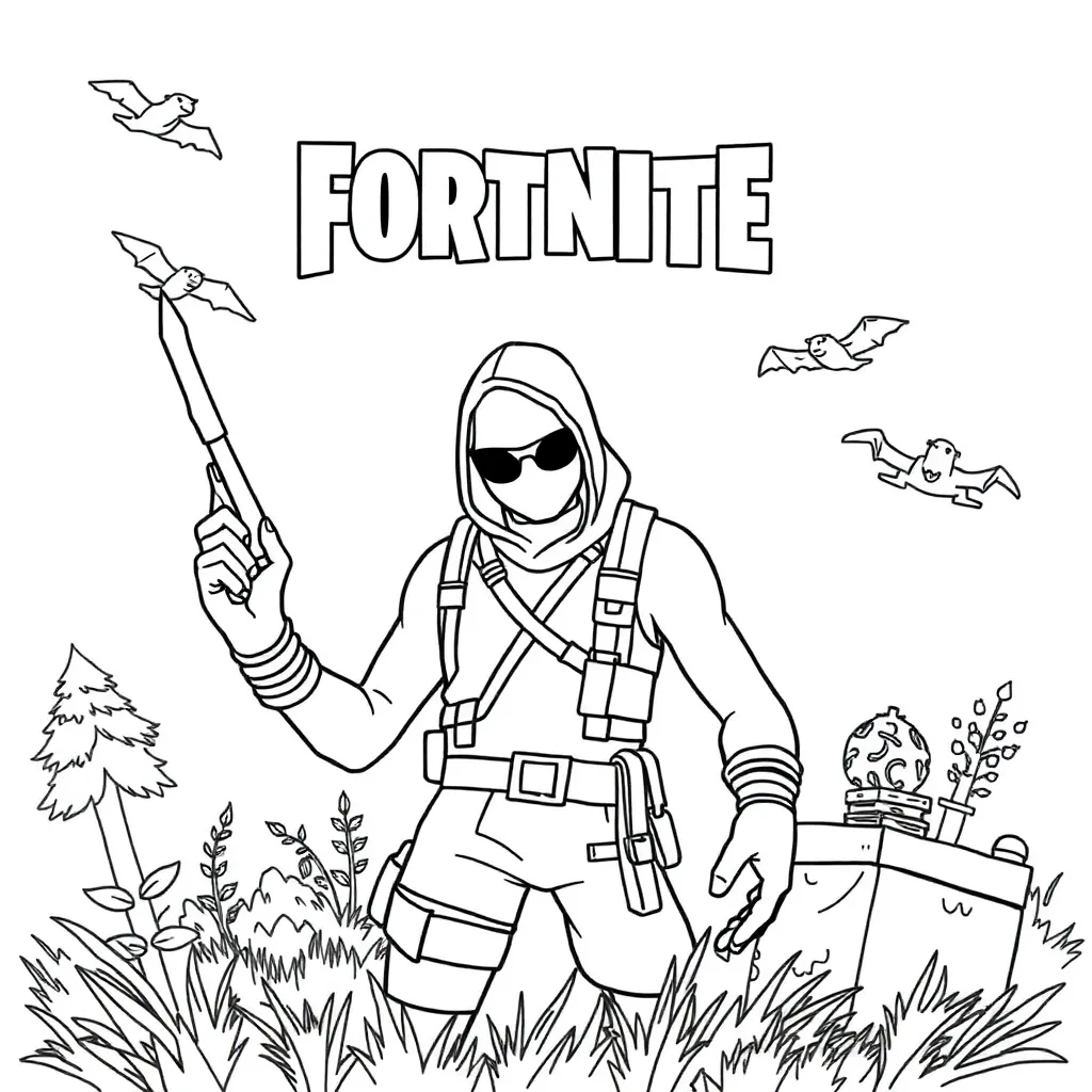 Fortnite coloring page