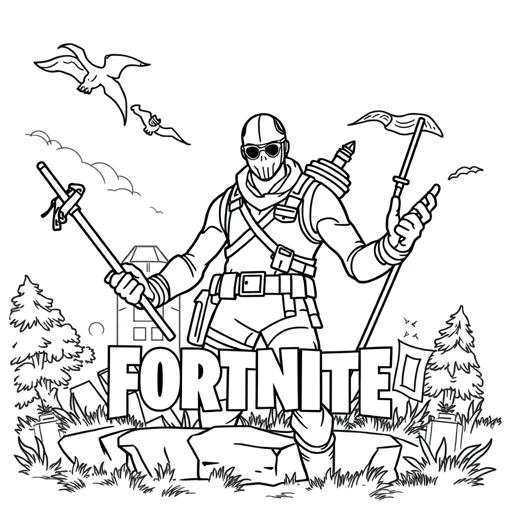 Fortnite coloring page