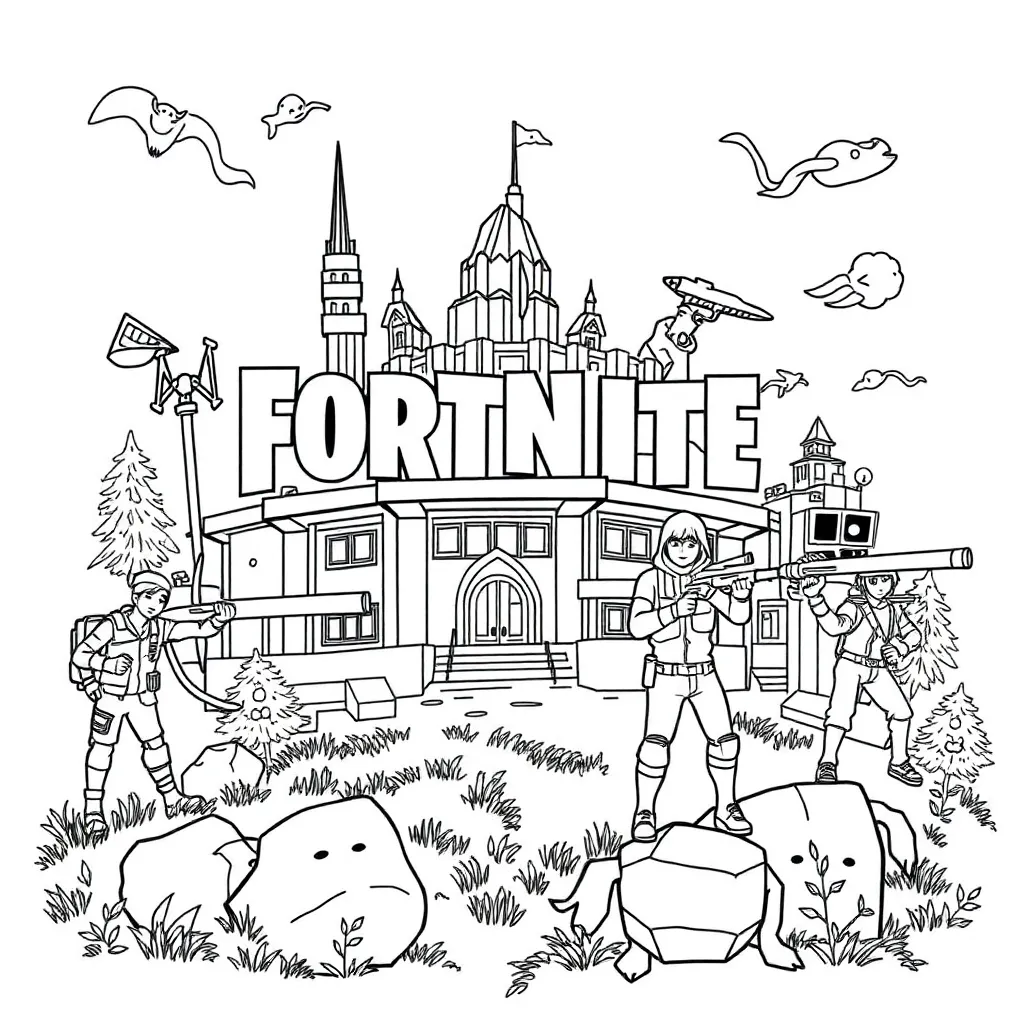 Fortnite coloring page