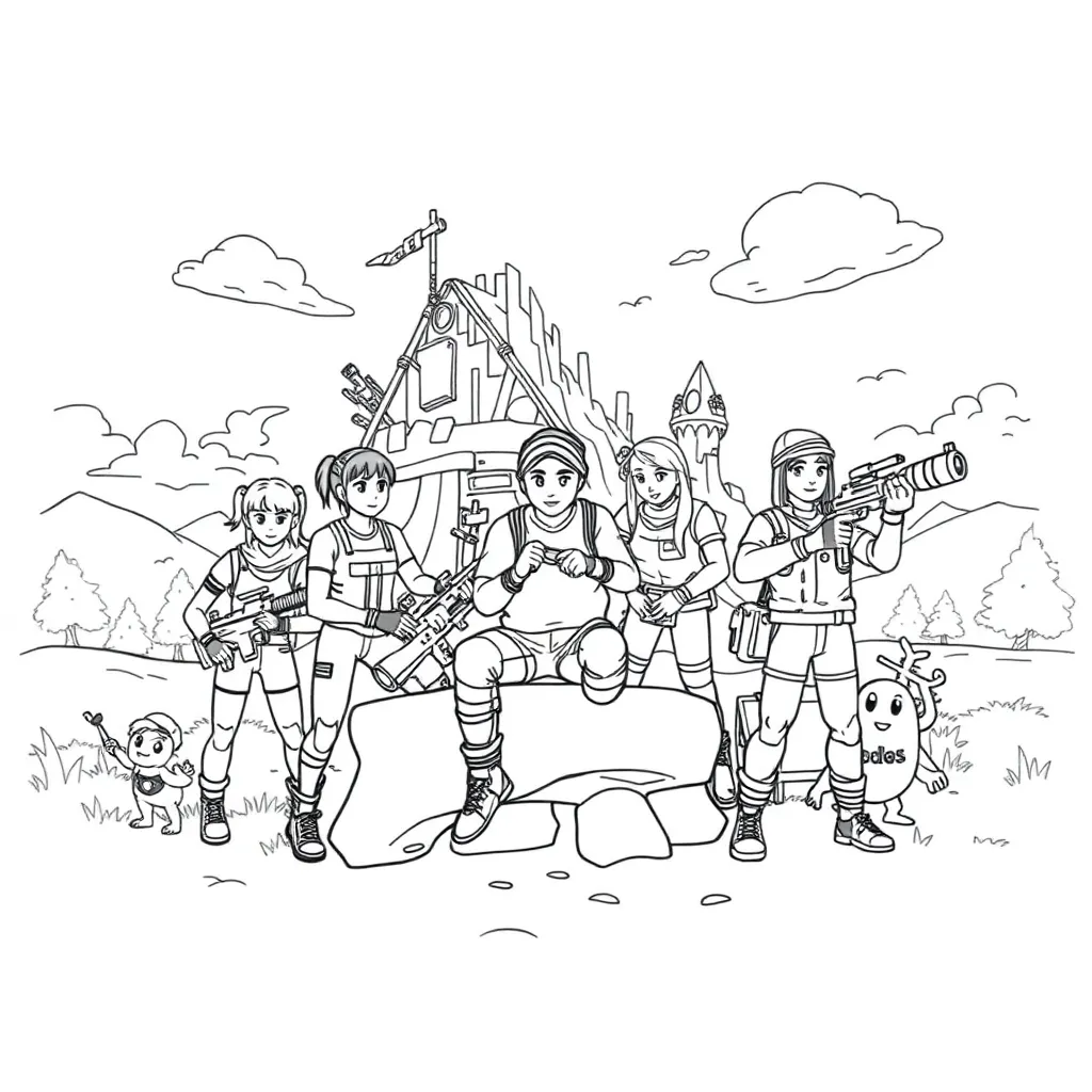 Fortnite coloring page