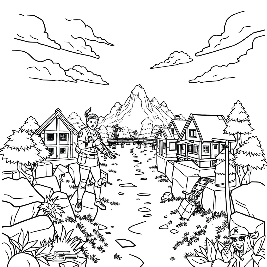 Fortnite coloring page