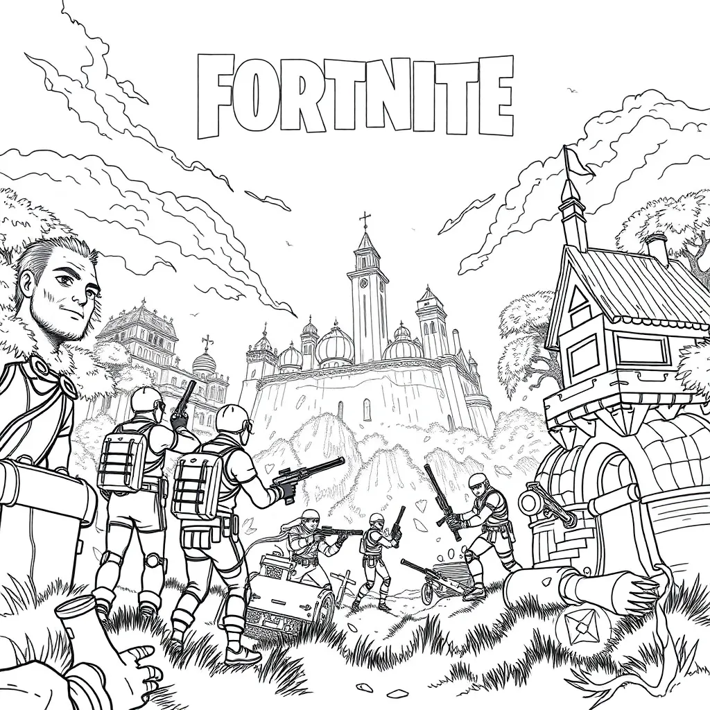 Fortnite coloring page