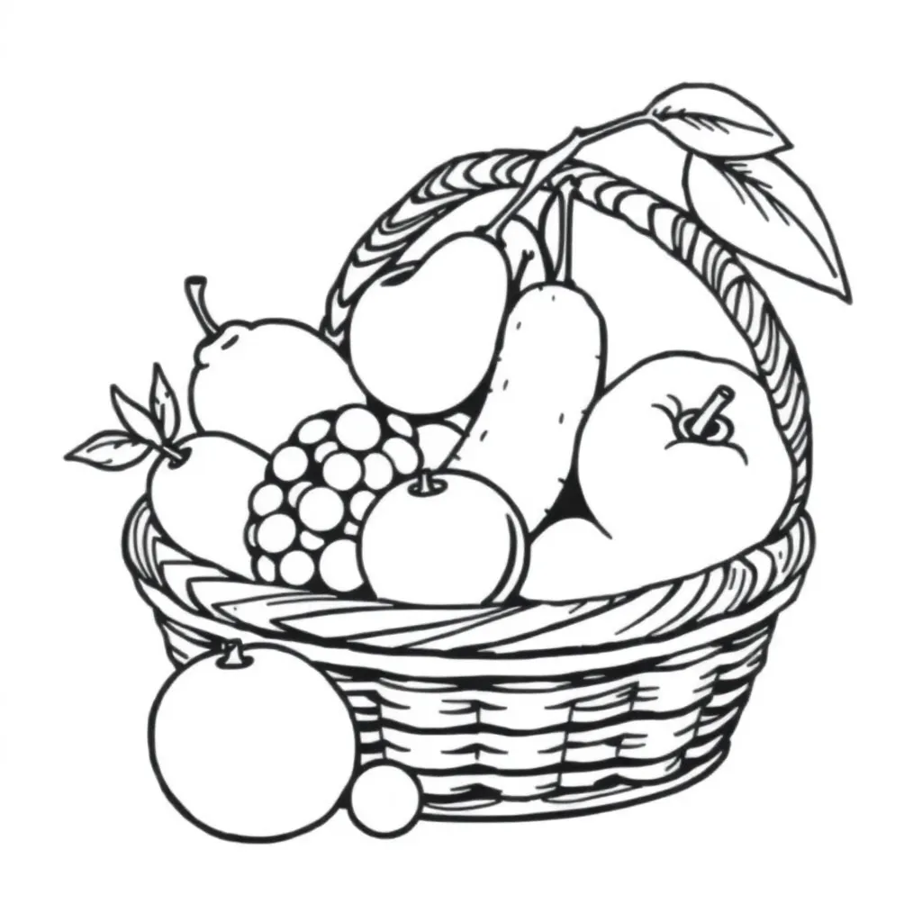 Fruits coloring page