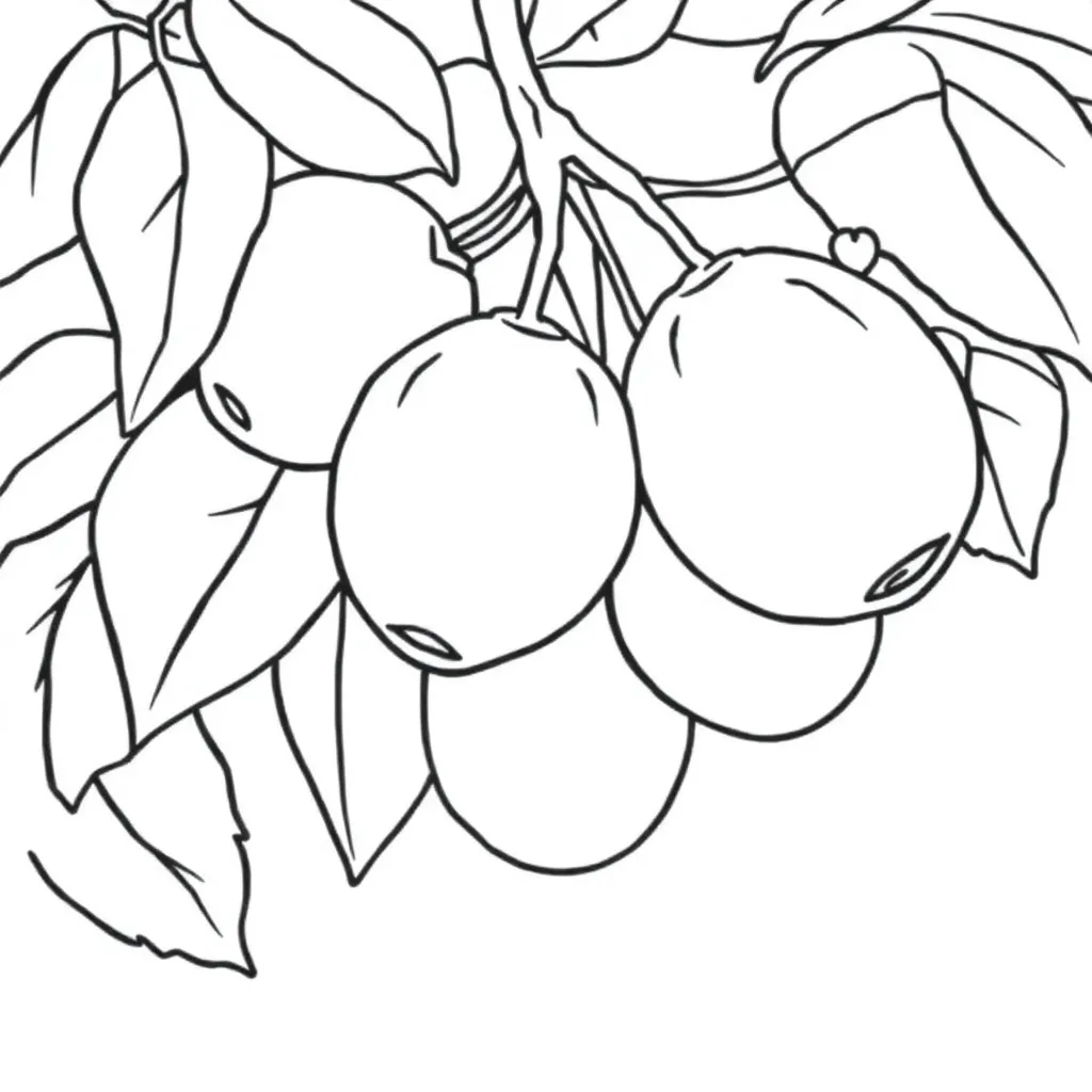 Fruits coloring page