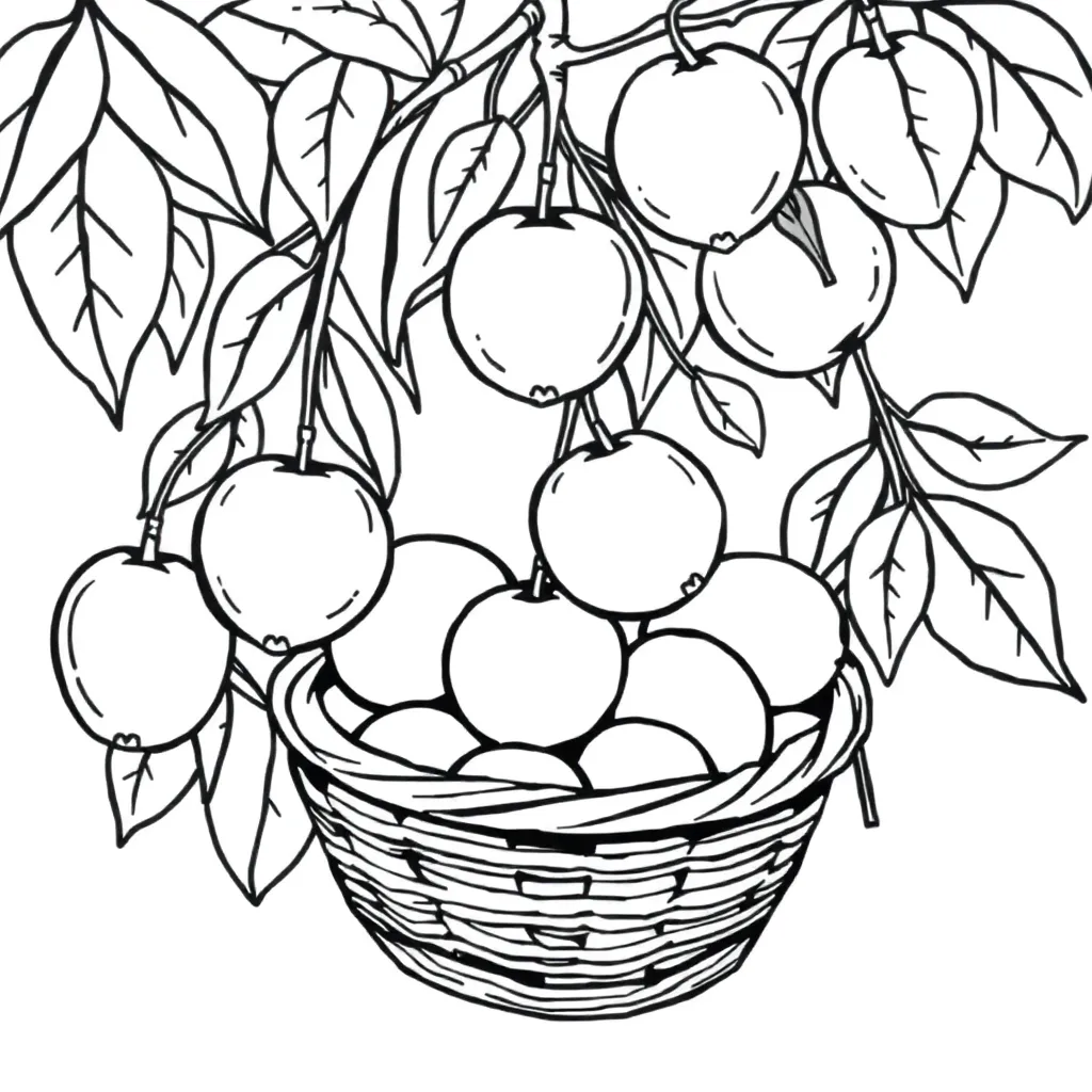 Fruits coloring page